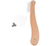 HEALSOPTHY Couteau en Acier Inoxydable 304 avec Manche en Bois Ergonomique, 5 Lames Tranchantes, Rangement Sécurisé pour Découpe Précise la Maison