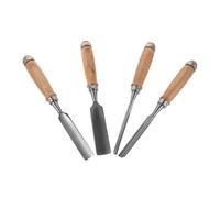 HEALSOPTHY Ensemble de Sculpture en Bois 4 Pièces Gouges Demi-circulaires et Ciseaux Plats en Acier pour Rénovation et Restauration de Meubles, Kit Multifonction pour Débutants