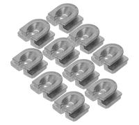 HEALSOPTHY Manchons à Œillets Accessoires Universels Lot de 10 Faciles à Installer en Alliage D'aluminium Argenté pour Tête de Tondeuse pour Coupe-herbe de Jardin