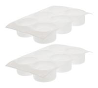 HEALSOPTHY Moules à Gâteau Forme Cylindrique Lot de 2 en Silicone Blanc, Facile à Démouler, pour Débutants pour Pâtisserie et DIY