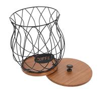 HEALSOPTHY Organisateur de Capsules de Café en Fer Noir pour Table | Stockage des Biscuits et Chocolats, Accès Facile, Rangement Compact, Décor de Bureau, Usage Maison