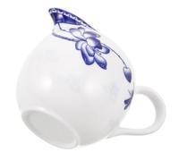 HEALSOPTHY Pichet à Sauce en Porcelaine avec Anse pour Vinaigrettes et Sauces, Design Élégant, Versement sans Goutte, pour Repas Décontractés et Formels