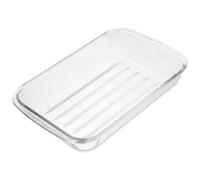 HEALSOPTHY Plaque de cuisson du en verre trempé 1,5L résistant haute température pour four et micro-ondes, idéal pour cuisson de légumes et poissons