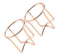 HEALSOPTHY Support Maquillage Facile à Prendre en Acier au Carbone Or, Porte-éponge 2pcs de Croix et Ventilé Rangement Beauté Élégant