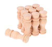 Healvian 10 Pièces Fuseaux de Balustre Décoratifs en Bois Khaki, Style Européen Sculpture Artisanale Élégante, pour Décoration de Meubles et Ambiance Festive en Bars et Restaurants