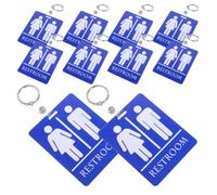 Healvian 10 Pièces Porte-Badge de Salle de Bain, Anneau Métallique PVC | Usage Partagé Facile, Installation Simple, Clé Incluse, pour Bureaux et Espaces Publics, Gestion Pratique