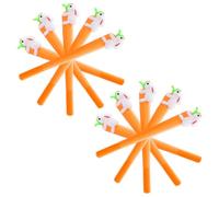 Healvian 10 Pièces Stylo Lapin Carotte Dessin Animé 0,5mm Encre Gel ABS | Étudiants, Prise de Notes et Marquage, Prise Ergonomique, Écriture Fluide, Style Créatif