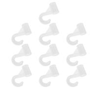 Healvian 10pcs Supports Extrémité de Tringle de Placard en Plastique Blanc pour Tube 19mm, Crochet Robuste pour Penderie, Installation Facile, pour Dortoirs Étudiants