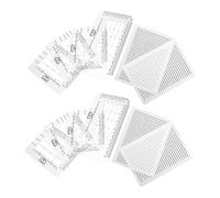 Healvian 12 Pièces Ensemble de Règles pour L'adressage D'enveloppes, Pochoirs en Carton, Guide D'adressage pour Cartes de Vœux et Lettres, pour Journaling et Loisirs Créatifs