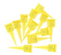 Healvian 12 Pièces Pluviomètre de Pelouse à Large Ouverture 1,5 Pouces | Lecture Facile, sans Piles ni Électronique, Résistant aux Intempéries, pour Jardin et Gravier, Jaune