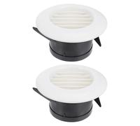 Healvian 2 Pièces Grille de Ventilation Ronde en Abs Persiennes Obliques pour Climatiseur, Facile à Installer, pour Camping et Espaces Intérieurs