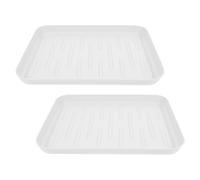 Healvian 2 Pièces Plateau à Chaussures en Plastique PP Multifonctionnel, Inodore, pour Rangement Coffre de Voiture et Pots pour Animaux, Usage Intérieur et Extérieur