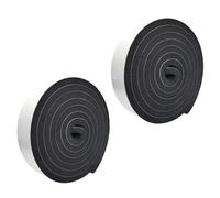 Healvian 2 Rouleaux Ruban Adhésif pour Porte et Fenêtre en Mousse Eva Noir, Joint D'étanchéité Insonorisant et Coupe-vent pour Camping et Construction, Bande D'insonorisation Polyvalente