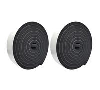 Healvian 2 Rouleaux Ruban D'étanchéité en Eva 2m pour Camping, Joint D'étanchéité de Porte et Fenêtre, Ruban Antichoc Noir, Isolant Phonique et Coupe-vent pour DIY