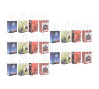 Healvian 20 Pièces Paquet D'halloween en Papier Pratiques pour Bonbons et Friandises, Mini Pochettes Poignées pour Trick-or-treating et Fêtes Couleur Aléatoire