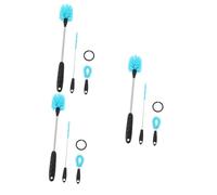 Healvian 3 Ensembles Brosse De Nettoyage Pro Commercial Poil Pot Balai Trousse Bière Cave À Bouteilles D'eau Multi Bouteille D'eau Tubes Filtre Couvercle Blue Nylon 3 Pièces * 3