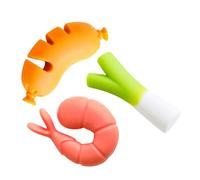 Healvian 3 Pièces Pince de Bord de Pot en Silicone Créative de Saucisse Cuisine, Rehausseur de Couvercle Anti-déversement et Prévention D’ébullition, Outil Pratique Cuisine