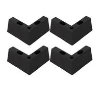 Healvian 4 Pièces Pied de Canapé en Plastique Noir en L, Rehausseur | Vis M5 Incluses, Structure Épaissie, Surface Lisse sans Bavures, pour Table et Canapé