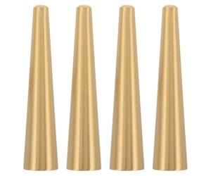 Healvian 4 Pièces Pieds Piédestal en Laiton pour Plateau, Base Ronde Métal | 2, 32 X 0, 47 Po, Support Conique Discret, Usage Maison et Pièce, pour Coffret Bijoux et Présentoirs