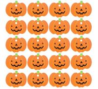 Healvian 50 Pièces Étiquettes Suspendues pour Halloween Faciles à Utiliser en Papier Citrouille Orange Trous Pré-percés pour Décoration et Marque-page