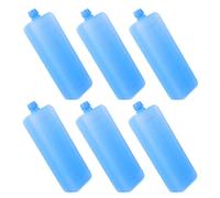 Healvian 6 Pièces Bloc de Glace Réutilisable Bleu en PE Léger pour Glacière Camping et Transport de Légumes, Pack Réfrigérant Portable pour Garder Aliments Frais
