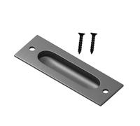 Healvian Acier Inoxydable Poignée de Meuble Encastrée Noire pour Armoires | Installation Dissimulée, Surface Lisse et Design Discret, pour Portes de Placard et Portes Coulissantes