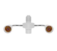 Healvian Adaptateur D'ampoule E27 à Trois Têtes Flexible en Plastique Blanc, Convertisseur pour Lampe Led, pour Bureau et Maison, Multiprise Rallonge Sécurisée