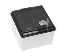 Healvian Boîte de Protection Étanche en Pvc pour Prise Électrique Extérieure avec Serrure et ache Prise Noir pour Terrasses et Zones Commerciales