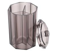 Healvian Boîte de Rangement Cosmétique Acrylique 13,7 X 7,6 Cm 3 Compartiments pour Outils de Cils, Porte-cotons-tiges Transparent, Organisateur Multi-usage pour Extensions de Cils,