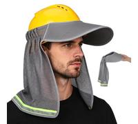 Healvian Casque de Chantier avec Bord de Chapeau Anti-Soleil en Polyester, Protection Solaire Respirante et Résistante pour Travaux de Construction en Extérieur, Sandales Femme