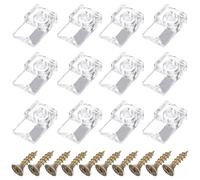 Healvian Clips de Miroir Facile à Installer en ABS et Fer Lot de 50 Support de Verre Résistant à L'usure , pour Fixation sans Percer sur Murs et Portes