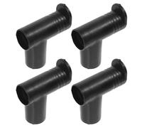 Healvian Connecteur Angle Droit Diamètre 22mm, Lot de 4 Pièces en Plastique Noir Installation sans Outil, Facile à Détacher pour Porte-vêtements pour Portant à Vêtements