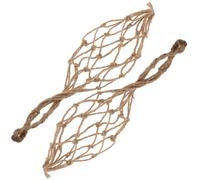 Healvian Étui pour Bouteille de Vin 2 Pièces en Filet de Corde de Chanvre, Manchon Simple Poignée, Adapté pour Stockage et Transport Divers Environnements