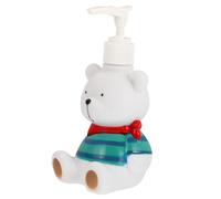 Healvian Flacon De Lotion Rechargeable Distributeur Type Presse Dessin Animé Blanc Vinyl Compact 6.30 X 2.76 X 3.15 in pour Savon Gel Voyage Décoration Salle De Bain