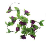 Healvian Guirlande de Vigne en Soie Pourpre de 2,4 Mètres, Décoration de Fleur Artificielle Résistante Flétrissement, Fleurs Durables pour Fenêtre ou Espace Comptoir