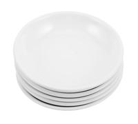 Healvian Lot de 5 Plaques Chauffe-Cire en Céramique Blanche Ronde, Plateau Aromathérapie Élégant et Minimaliste, Distribution Chaleur pour Diffuseur D'huile Essentiel à Domicile