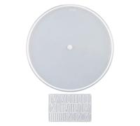 Healvian Moule Rond en Résine pour Cadran D'horloge, Silicone Souple | Coulée Époxy, Réutilisable pour Loisirs Créatifs Diy, Blanc, Forme Ronde, Style Élégant et Intemporel