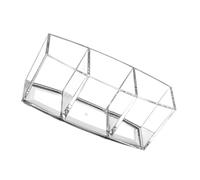 Healvian Organisateur Pinceaux Maquillage Transparent Compartiments Boîte Rangement Cosmétique Multifonction pour Bureau et Beauté Trousse Pinceaux Maquillage Compacte et Pratique
