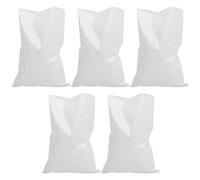 Healvian Paquet Tissés Blancs Imperméables en PP Lot de 5 Paquet Multi-usages pour Protection Anti-inondation, Technologie de Tissage Fin pour Stockage et Prévention des Inondations