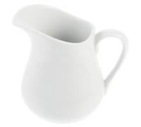 Healvian Pichet à Lait Tasse à Mousseur 450 Ml en Céramique avec Bec Verseur Courbé, Pot à Crème Vintage Blanc pour Service Cuisine et Usage Domestique, Article Essentiel pour Maison