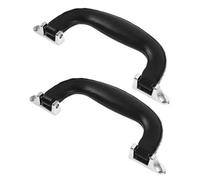 Healvian Poignées de Remplacement Prise Confortable Lot de 2 en Cuir Artificiel et Plastique Noir Design Polyvalent pour Valise et Boîte à Outils pour Projets DIY