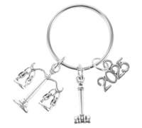 Healvian Porte-Clés Avocat En Métal Pendentif Échelle De Justice Et Marteau De Juge Porte-Clés De Voiture Et De Sac À Dos Cadeau Pour Avocats Juges Et Étudiants En Droit