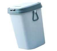 Healvian Poubelle Cuisine à Pression 8l Bleue avec Couvercle Plastique Solide Petite Taille Poubelle de Salle de Bain et Bureau Pratique pour Maison et Bureau