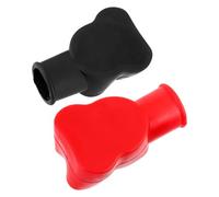 Healvian Protection des Cosses Batterie De Voiture PVC Étanche Capuchon D'Isolation 1 Paire 2.44 X 1.65 X 0.87 in pour Entretien Auto Et Moto