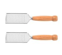 Healvian Râpes à Légumes Manche en Bois Lot de 2 en Acier Inoxydable Design Ergonomique et Facile à Nettoyer, pour Ail et Gingembre