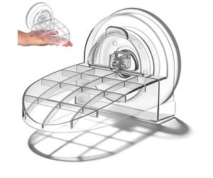 Healvian Repose-pied de Antidérapant Transparent Pédale avec Ventouse pour Salle de Bain Accessoire Pratique pour Rasage Lavage des Adapté aux Surfaces Lisses
