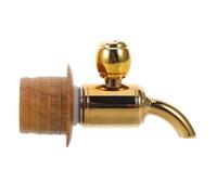 Healvian Robinet en Bois pour Tonneau de Vin - Bec Verseur Vintage pour Distributeur de Boissons - Robinet de Remplacement Étanche pour Barillet - Accessoire 1 Pièce pour Service Précis