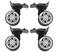 Healvian roulettes Silencieuses Pivotantes 4 Paires pour Valise - Roues Universelles en Caoutchouc Résistantes aux Chocs - Pièces de Rechange Stables pour Bagages Trolley et Valise de