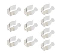 Healvian Support de Lampe Tubulaire LED en Acier Inoxydable et Plastique, Lot de 10 Clips Ronds, Faciles à Manipuler, pour Tubes T5 et Montage