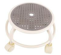 Healvian Tabouret à roulettes Bas et Rond en Plastique, Tabouret A Roulette Flexible avec Forte Capacité de Charge, pour Pédicure et Salon de Manucure